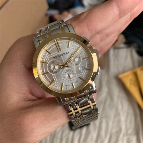 burberry golden watch|beautiful silver gold Burberry watch.